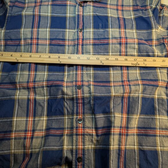 Quality Woven Shirts by JCrew Men's Long Sleeve Shirt Cotton Blue Check Medium - Picture 4 of 4